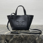 MINI CABAS ANAÏS CUIR TRIOMPHE 21 IN BLACK GRAINED CALFSKIN