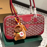 SAINT MARTIN BAG 35 IN BURGUNDY RED GOYARDINE CANVAS AND CALFSKIN