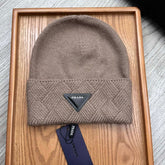 BEANIE HAT IN MEDIUM BROWN WOOL AND RABBIT FUR 436401