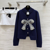 CHANEL 25S BOW EMBELLISHED KNITTED PULLOVER 274