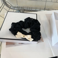 BLACK WRINKLED FABRIC SCRUNCHIE 418917