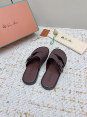 SANDALS IN BROWN CALFSKIN