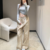 BURBERRY 25S PLAID STRAIGHT-LEG PANTS 091