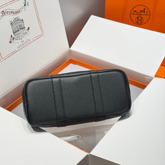 GARDEN PARTY 30CM IN BLACK TOILETS COTTON CANVAS AND CALFSKIN