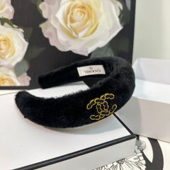 BLACK SHEARLING HEADBAND 151385