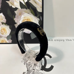 BLACK SHEARLING HEADBAND 151385