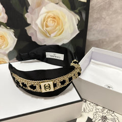 BLACK MIX LIGHT YELLOW FABRIC AND SATIN HEADBAND 168583