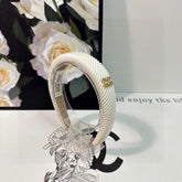 THICK HEADBAND IN WHITE CORDUROY 412477