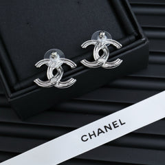 CC 25S DOUBLE C IN METAL EARRINGS