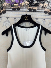 Chanel Tank Top White Wool 232743