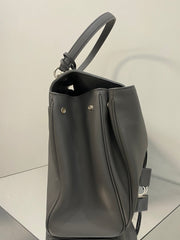 RODEO LARGE BAG 40 IN GREY SMOOTH CALFSKIN SILVER HARDWARE