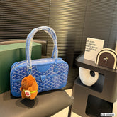 SAINT MARTIN BAG 35 IN BLUE GOYARDINE CANVAS AND CALFSKIN