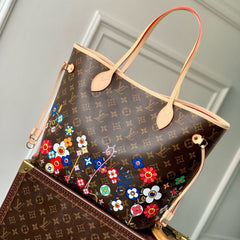 NEVERFULL TOTE BAG 31 IN MULTICOLOR FLORAL CANVAS