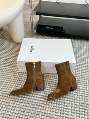 ANKLE BOOTS 45 MM IN MOCHA BROWN SUEDE