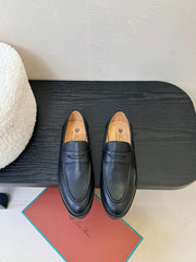 LOAFERS IN BLACK LAMBSKIN