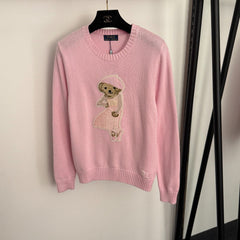 RALPH LAUREN 25S PULLOVER SWEATER WITH BEAR EMBROIDERY 259