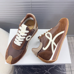 BALLET RUNNER 2.0 IN CHOCOLATE BROWN SUEDE AND LYCRA FABRIC