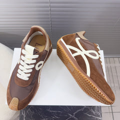 BALLET RUNNER 2.0 IN CHOCOLATE BROWN SUEDE AND LYCRA FABRIC