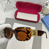 RECTANGULAR FRAME SUNGLASSES 58006 IN ACETATE