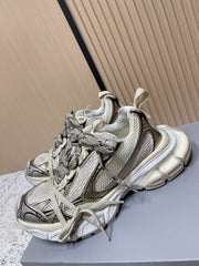 BALENCIAGA 25S 3XL SNEAKERS IN TAUPE GRAY MIX BLACK PU LEATHER