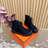 HM 25S KOOLER ANKLE BOOTS IN BLACK CANVAS