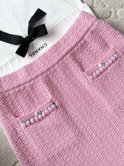 Chanel 25P Mini Skirt Pink Tweed 237296