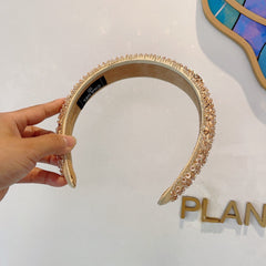 LIGHT GOLD FABRIC WITH SEQUINS HAIRBAND 412427