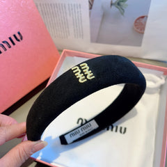 THICK HEADBAND IN BLACK CASHMERE 412454