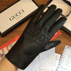 TOUCHSCREEN LAMBSKIN GLOVES BLACK WITH WOOL LINING 409346