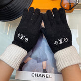 GLOVES IN BLACK MIX WHITE WOOL 458574
