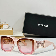 SQUARE SUNGLASSES CH5537Q IN ACETATE CHAIN METAL