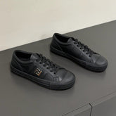 FF TRAINER SNEAKER IN BLACK CALFSKIN