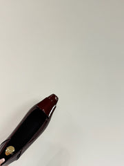 POPPY BALLET FLATS IN GARNET RED GLOSSY LAMBSKIN
