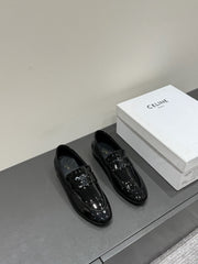 TRIOMPHE LOAFERS IN BLACK PATENT CALFSKIN