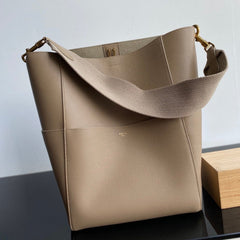 SANGLE SEAU BUCKET 33 BAG BEIGE CALFSKIN