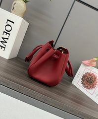 LOEWE 25S MEDIUM MADRID BAG 23 IN CHERRY RED CALFSKIN GOLD HARDWARE