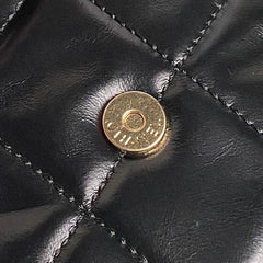 BOWLING BAG 29 IN BLACK SHINY CALFSKIN GOLD HARDWARE