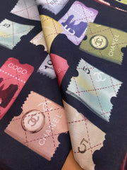 CHANEL 25S SCARF 90 IN SILK 703703