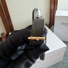 TEEN NINO BAG 20 IN BLACK TRIOMPHE CANVAS GOLD HARDWARE