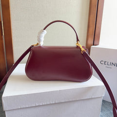 TEEN LOLA 20 IN BURGUNDY RED CALFSKIN GOLD HARDWARE