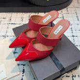 ALAIA HIGH HEEL 9 CM IN CHERRY RED CALFSKIN