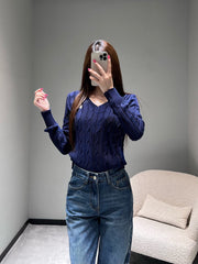 RALPH LAUREN KNITTED V-NECK SWEATER403