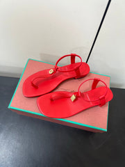 LP MINDIL SANDAL IN RED LAMBSKIN