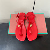 LP MINDIL SANDAL IN RED LAMBSKIN