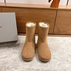 BALENCIAGA 25S ALASKA ANKLE BOOTS IN LIGHT BROWN SUEDE