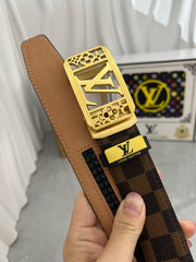 LV 25S BELT 35 MM IN BROWN CALFSKIN 593274