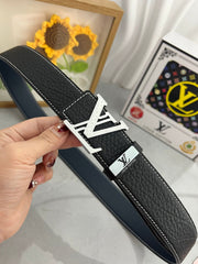 LV 25S BELT 38 MM IN BLACK CALFSKIN 593289