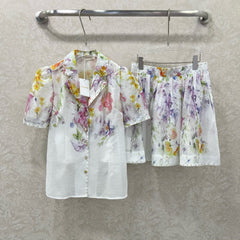 ZIMMERMANN SET OF SHORT-SLEEVE SHIRT AND TAILORED SHORTS 275122