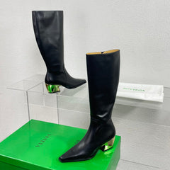 TEX HIGH BOOT IN BLACK CALFSKIN