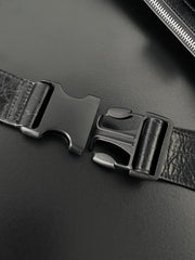 SUPERBUSY MESSENGER BAG 33 IN BLACK ARENA LAMBSKIN